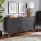 Baxton Studio Kelson Modern and Contemporary Dark Grey and Gold Finished Wood 2-Door Sideboard Buffet 189-11577-ZORO - alternate 1